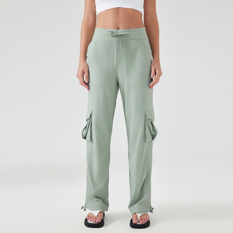 Women's lightweight and quick drying sports pants Color:Jade Grey;SIZE:S