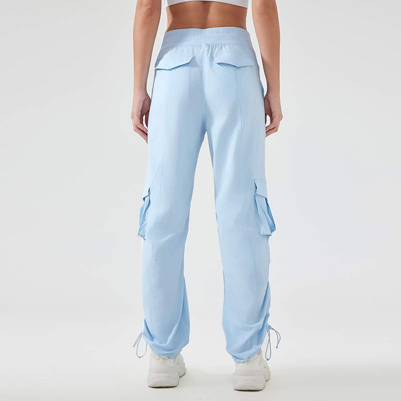 Women's lightweight and quick drying sports pants Color:Windmill Light Blue;SIZE:S