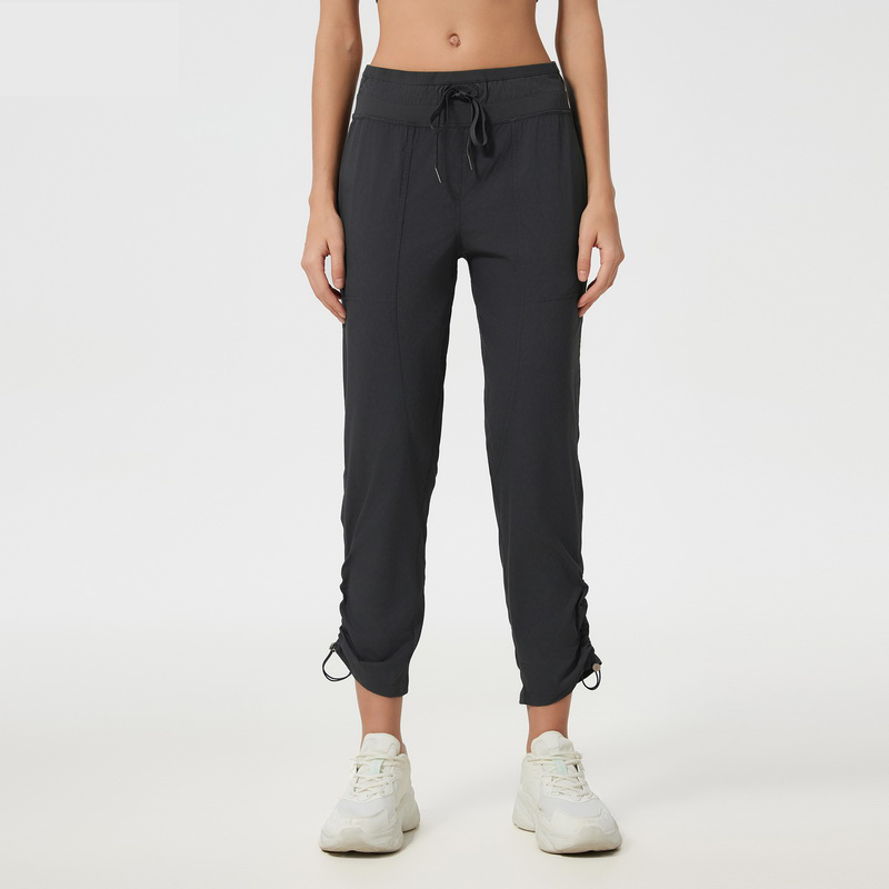 Women's lightweight breathable straight leg pants Color:Graphite grey;SIZE:S