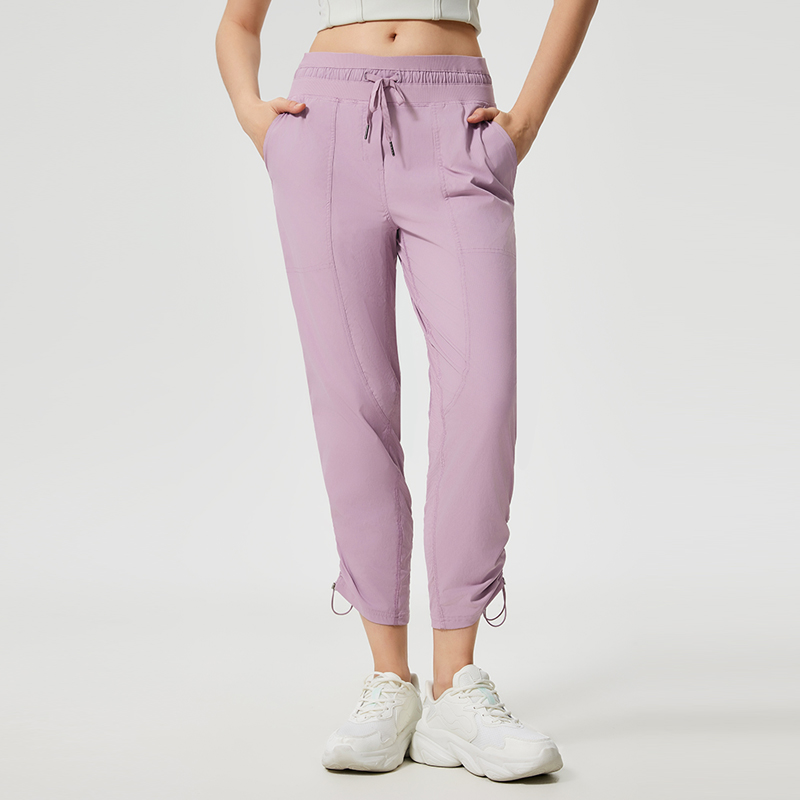Women's lightweight breathable straight leg pants Rose Rouge