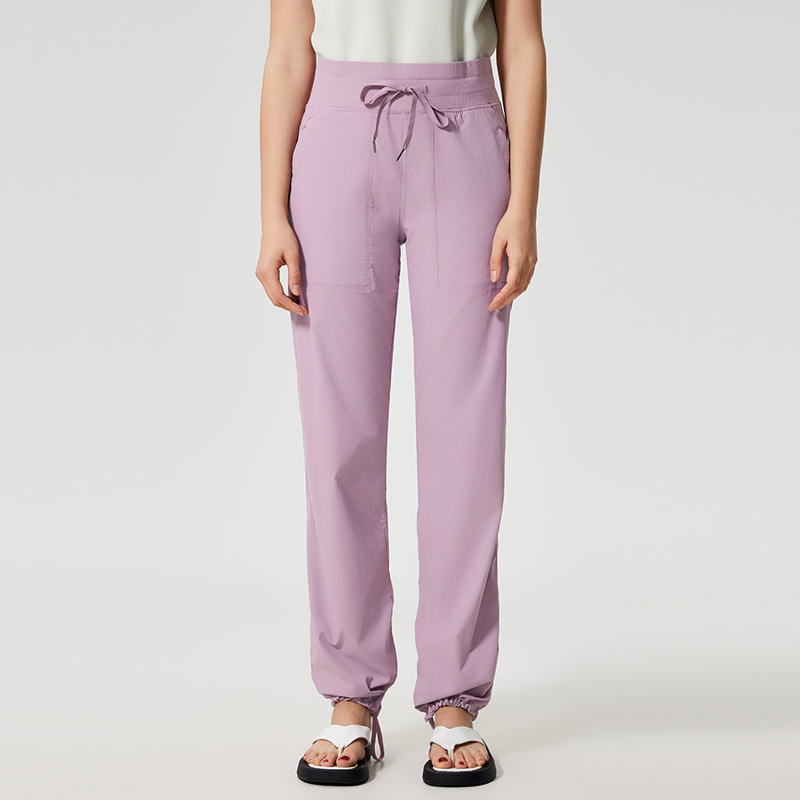 Women's straight leg pants, quick drying breathable pants Rose Rouge 