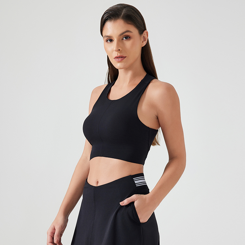 Women's vest style sports underwear Black