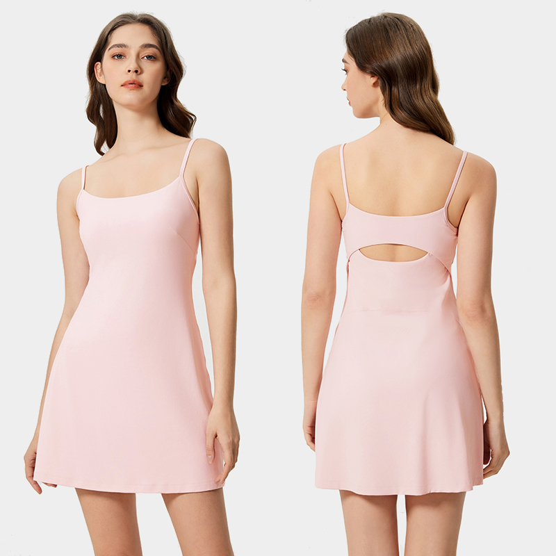 Women's sexy backless camisole dress