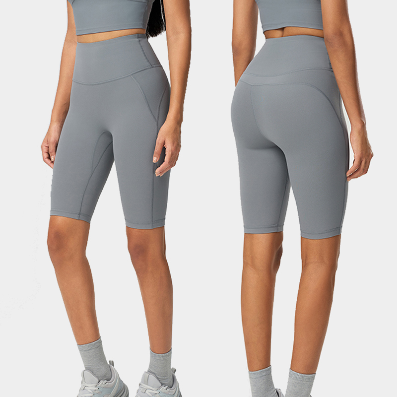 Women's elastic abdominal compression exercise five quarter pants yoga pants