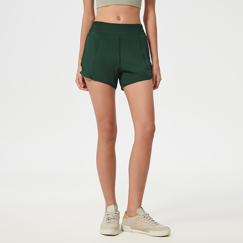 Women's summer loose quick drying sports shorts Retro Green