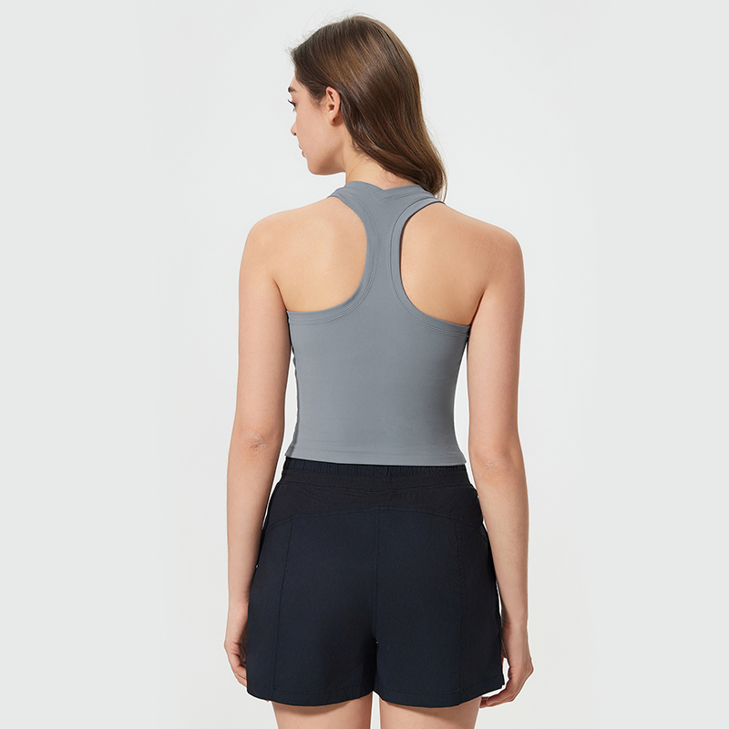 Women's Racerback Yoga Wear Rhinoceros Grey  
