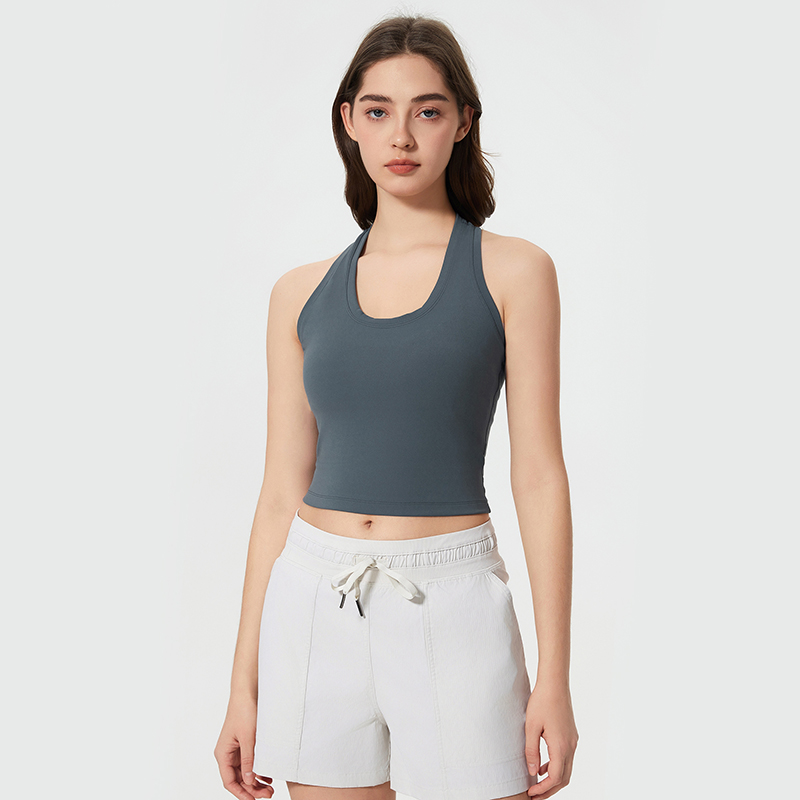 Women's Racerback Yoga Wear Oil blue  