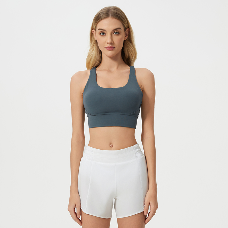 Women's Back Beauty Sports Yoga Underwear Oil Blue