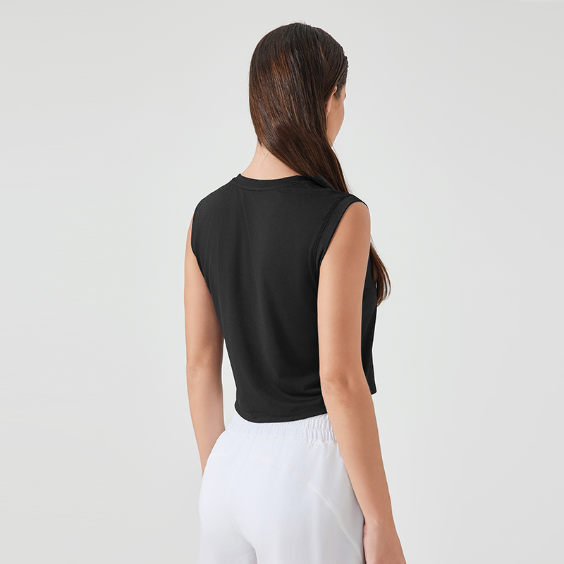 Women's summer short sports vest Black  