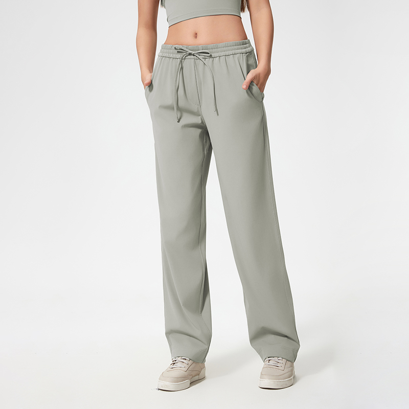 Women's versatile loose casual pants River Stone Color  