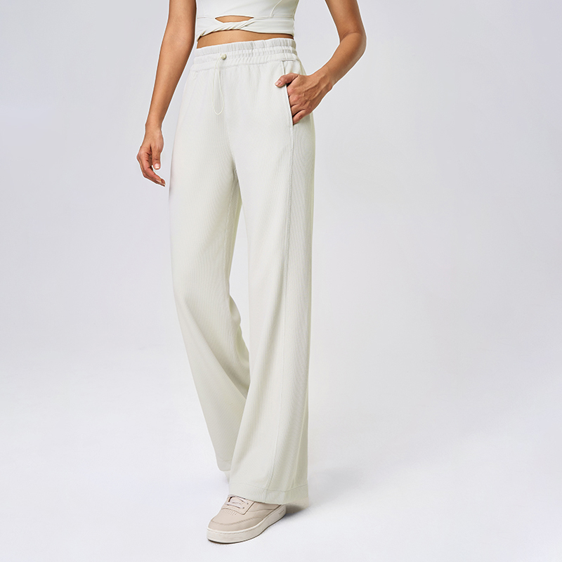 Women's versatile casual pants Bone White  