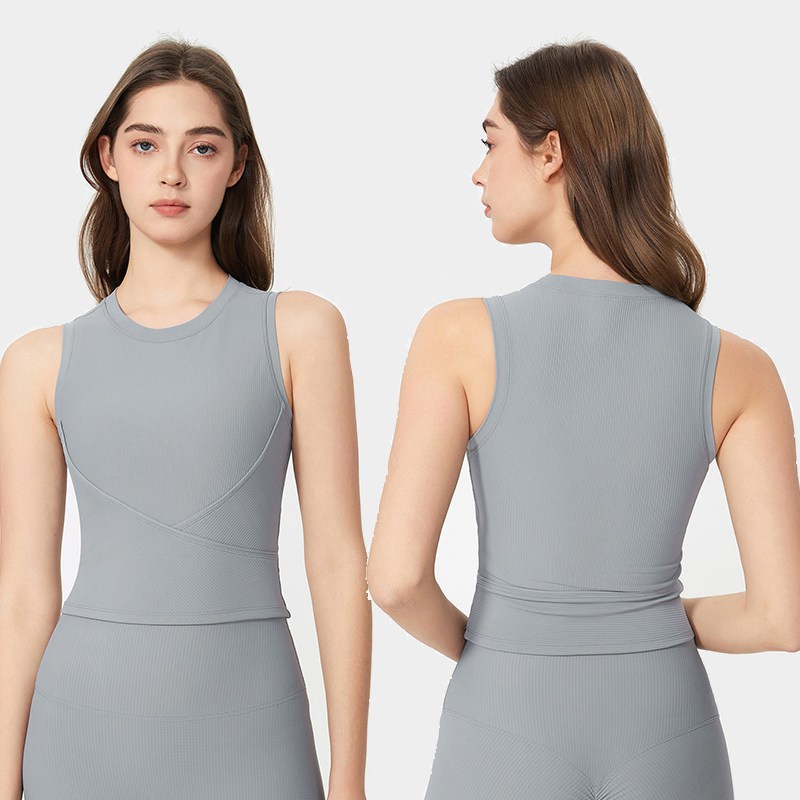 Women's yoga clothes gathered together, shockproof running and fitness vest