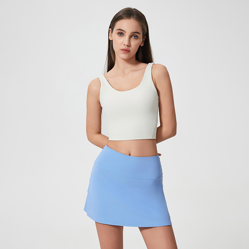 Women's fitness sports vest breathable yoga vest style bra Bone White  