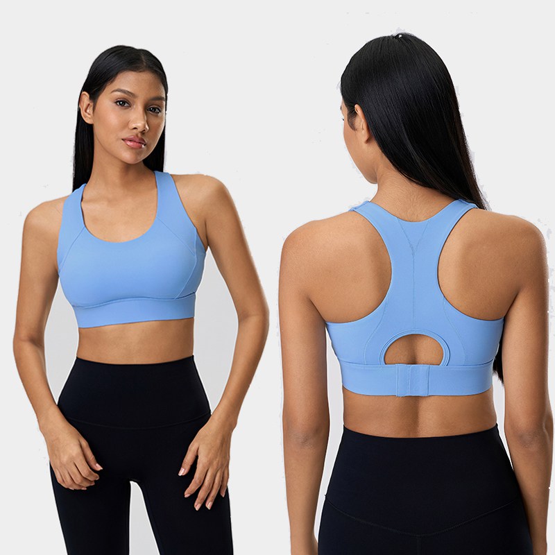 Women's yoga bra with adjustable buckle sports bra, high-strength fitness vest