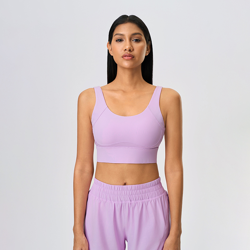 Women's yoga bra shockproof and anti sagging four row buckle sports bra Vitamin Powder  