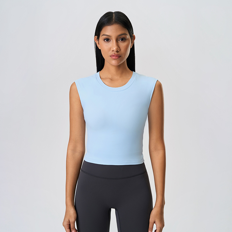 Women's beautiful back fitness vest Windmill light blue  