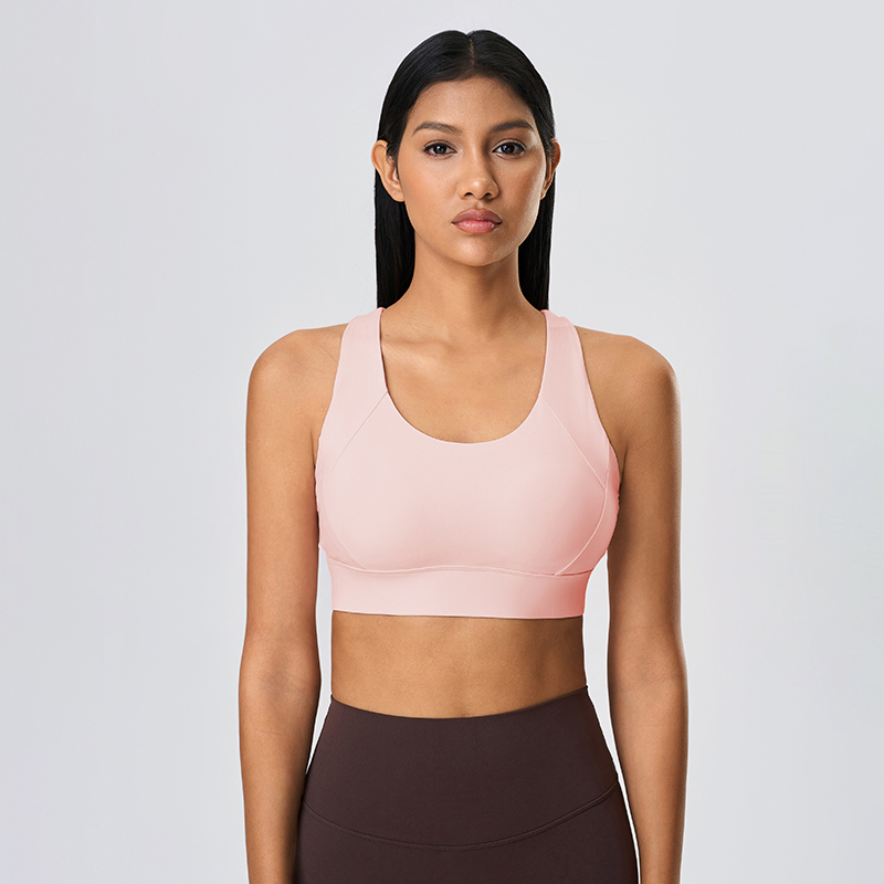 Women's yoga bra with adjustable buckle sports bra, high-strength fitness vest Strawberry Milkshake Powder  