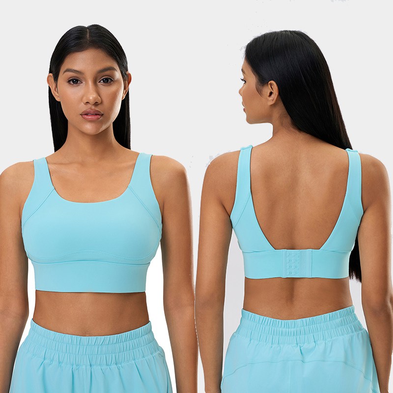 Women's yoga bra shockproof and anti sagging four row buckle sports bra